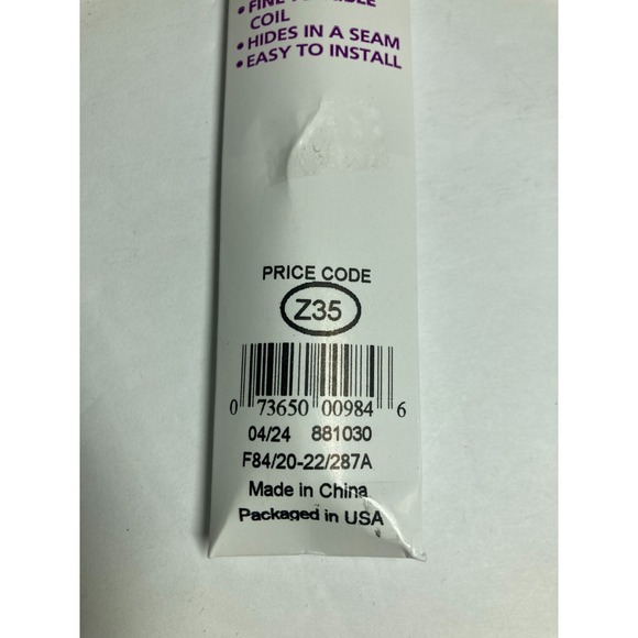 Coats Invisible Zipper 20" To 22" Bright Green  F84/22-287A (Pack‎ of 2) NEW - Picture 5 of 9